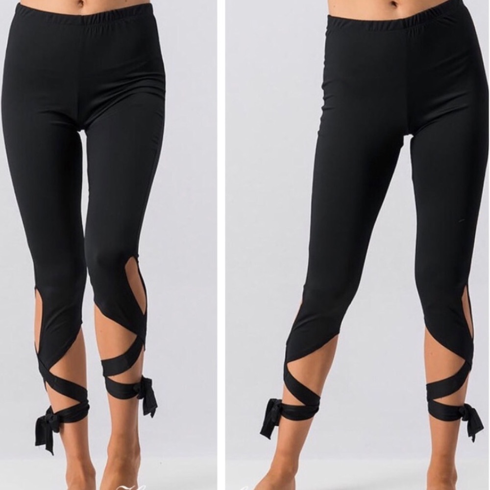 HP Ballerina Ankle Wrap Yoga Pant - Picture 2 of 2